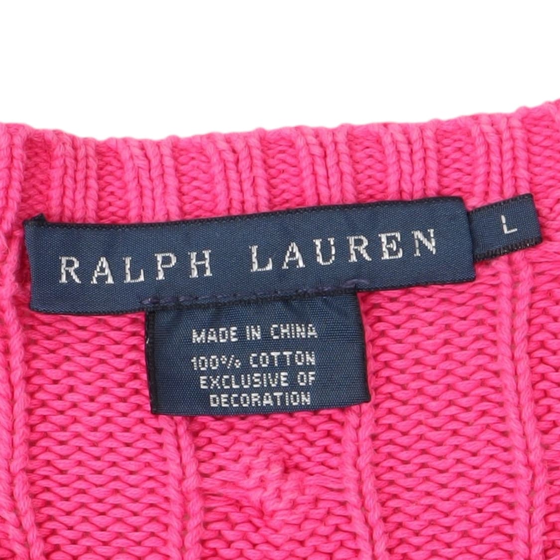 폴로 랄프로렌 핑크 코튼 케이블 니트 상품이미지8