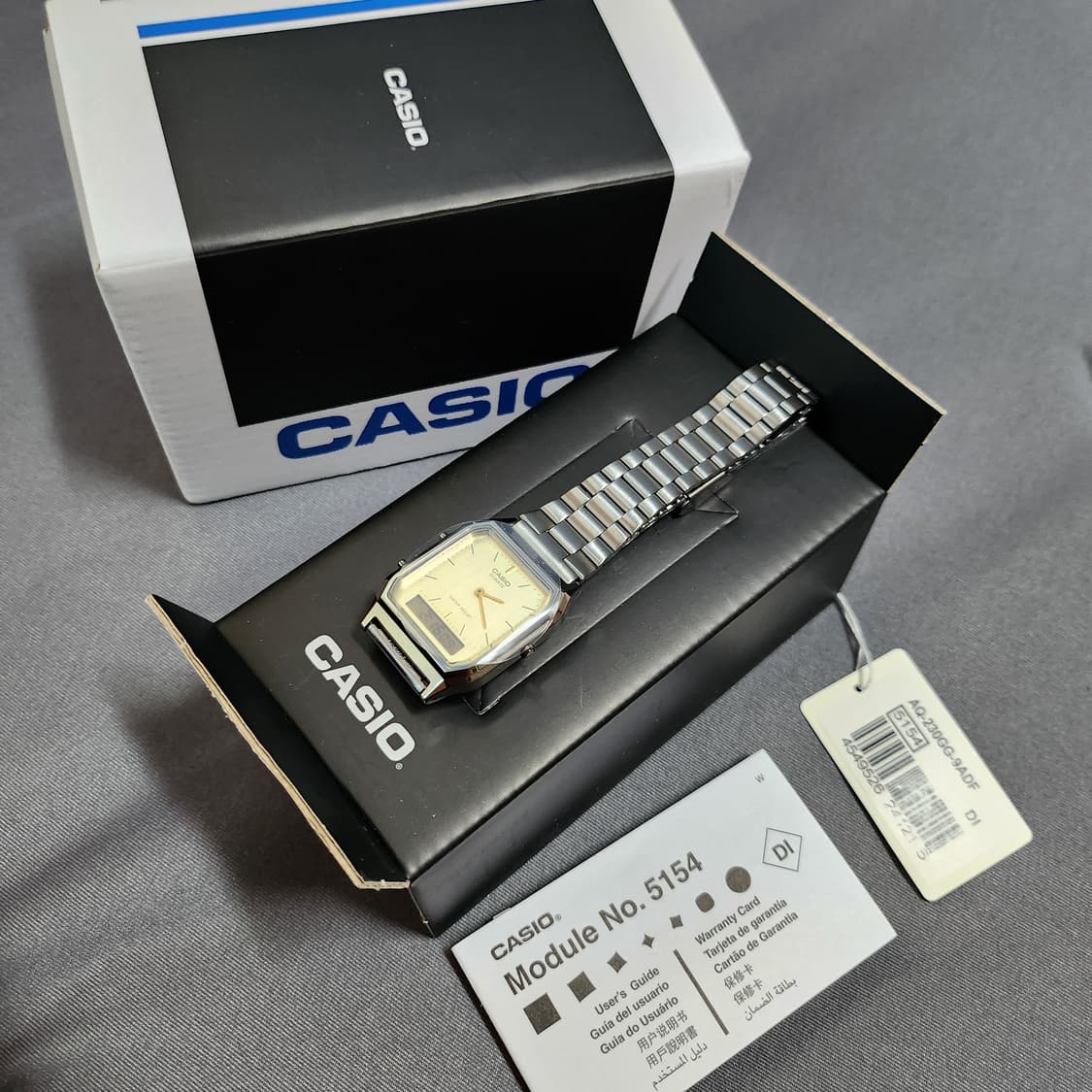 CASIO 카시오 손목 시계 AQ-230GG-9A 클래식 메탈 아날로그 상품이미지4
