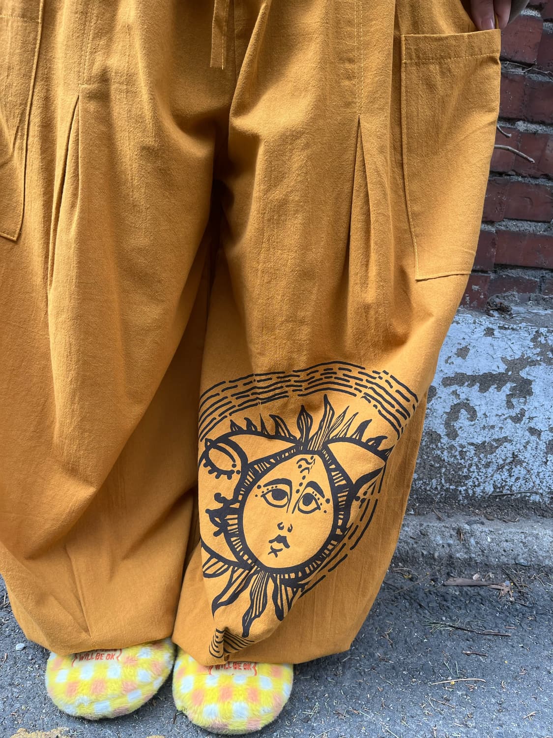 히피 에스닉 문양 벌룬 와이드 팬츠 상품이미지2