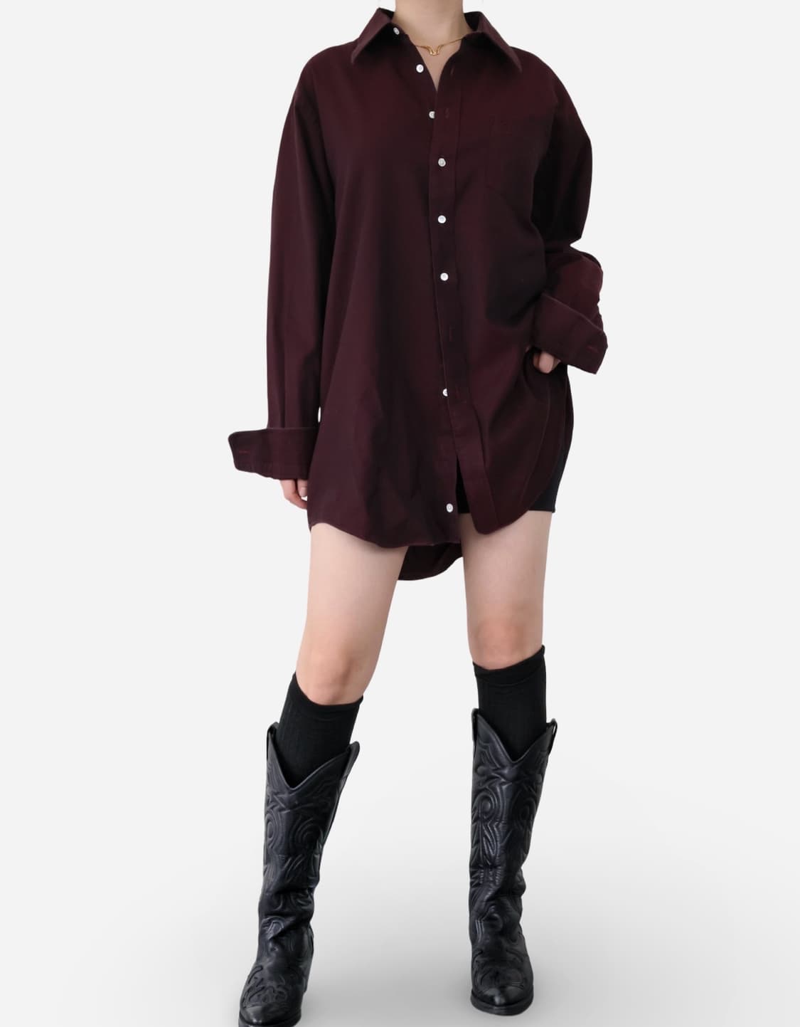 Burberrys Vintage Bordeaux Shirt 상품이미지2