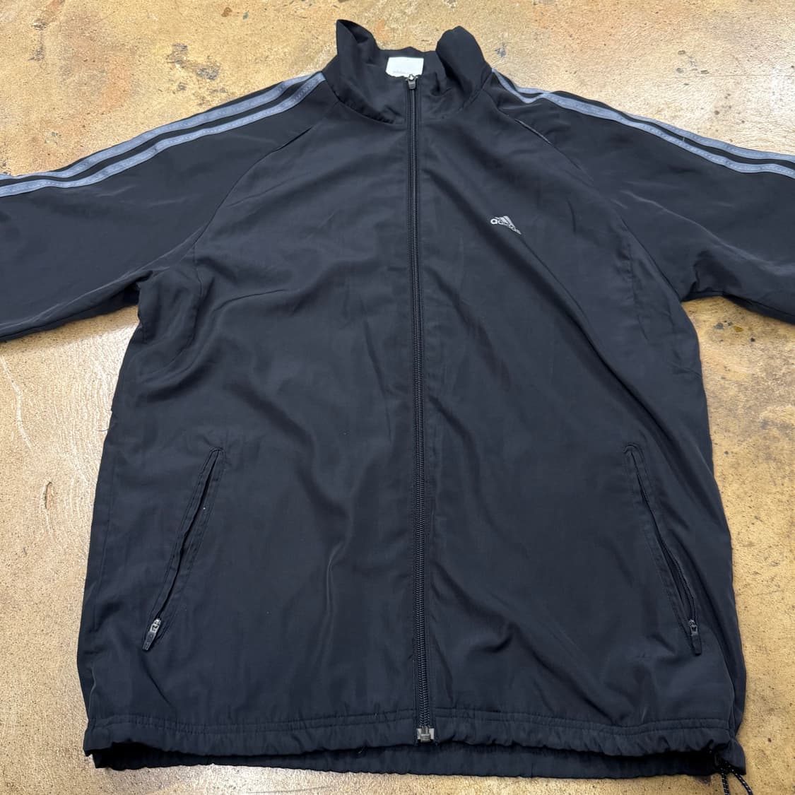 [정품/105] 아디다스 블랙 삼선 트랙탑 져지 바람막이 b16 상품이미지3