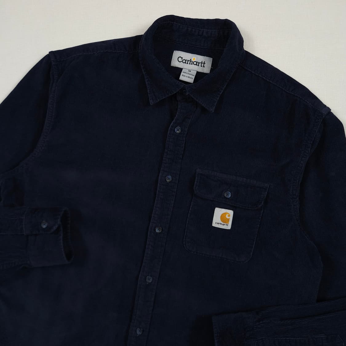 L(100) 칼하트 리워크 코듀로이셔츠 네이비 상품이미지1