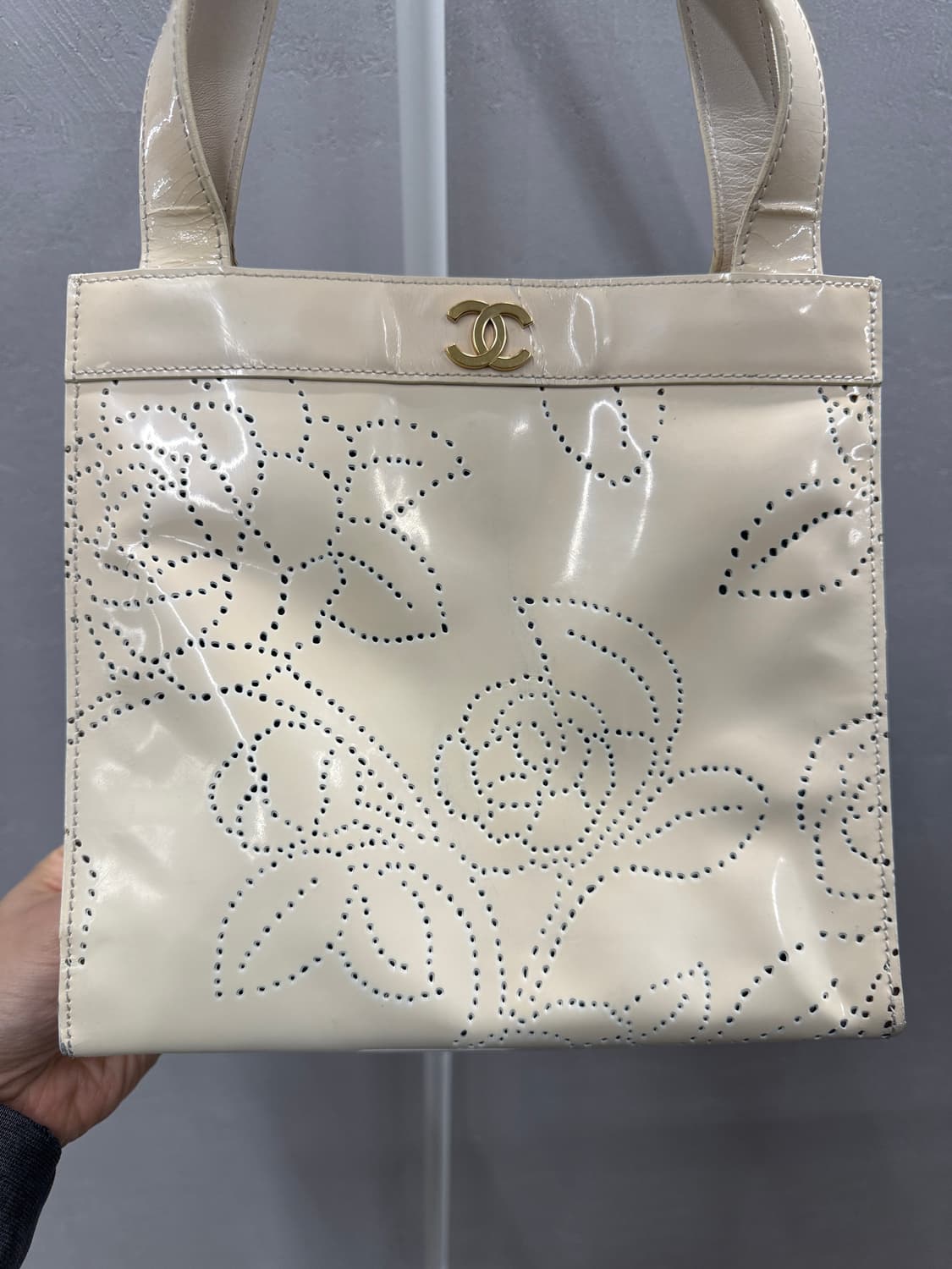 샤넬 정품 까멜리아 페이던트 빈티지 토트백 상품이미지5