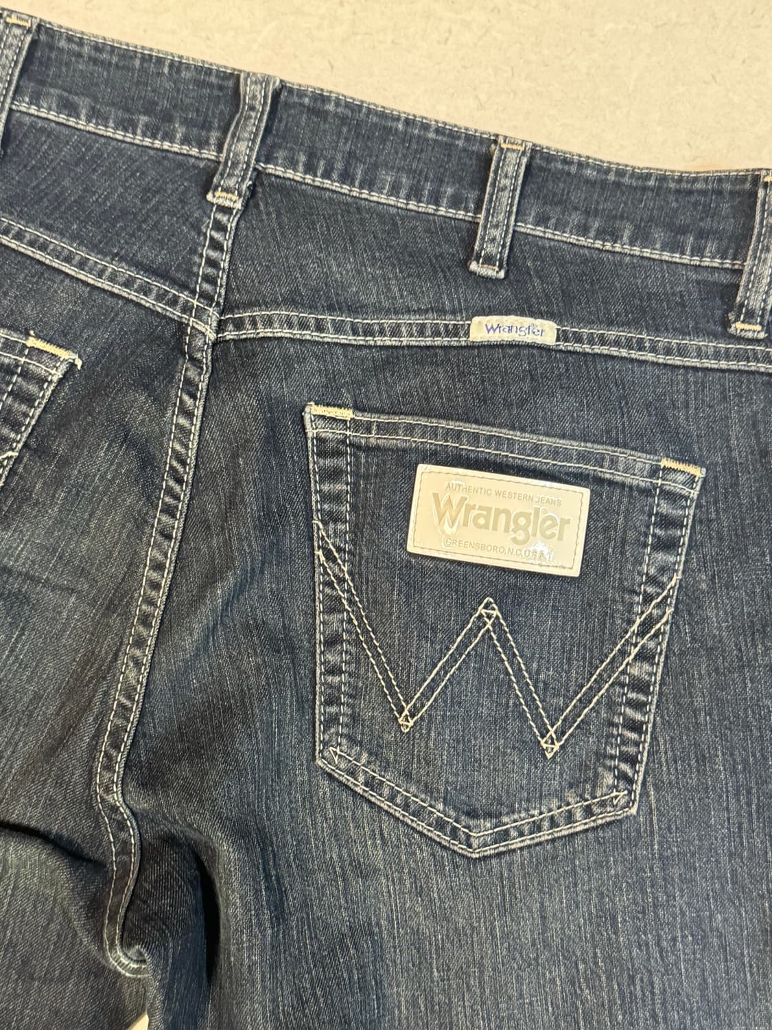랭글러 wrangler 화이트 스티치 빈티지 워싱 데님 팬츠 32 상품이미지4