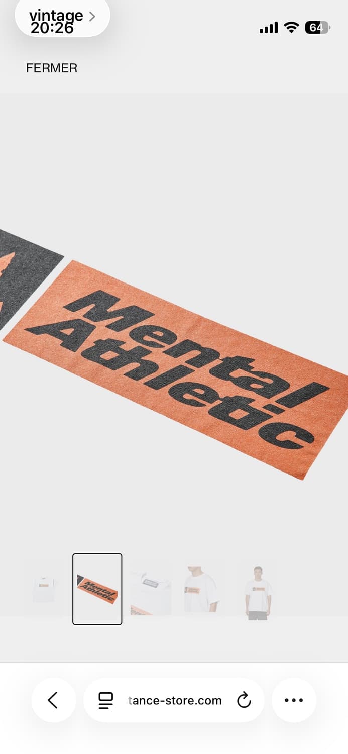 로아 x 멘탈 에슬레틱 반팔 티셔츠 L / mental athletic  상품이미지3