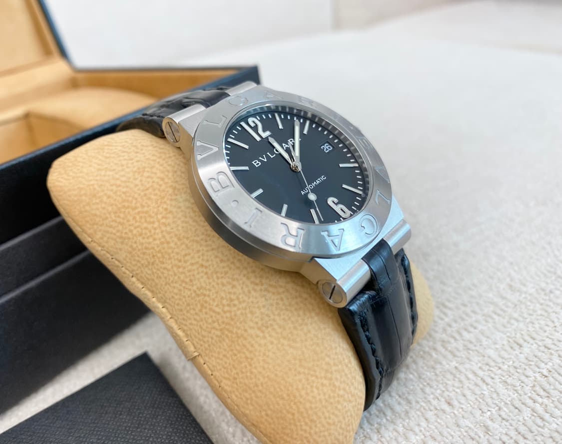 불가리 디아고노 LCV38S 라지 38mm 블랙 오토메틱 상품이미지5