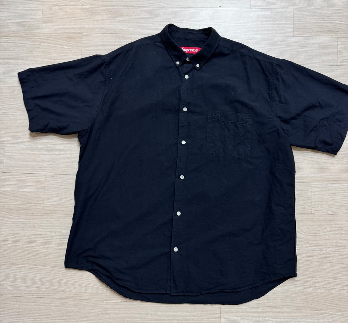 슈프림 블랙 반팔 셔츠 XL Supreme Loose Fit S/S Ox 상품이미지1