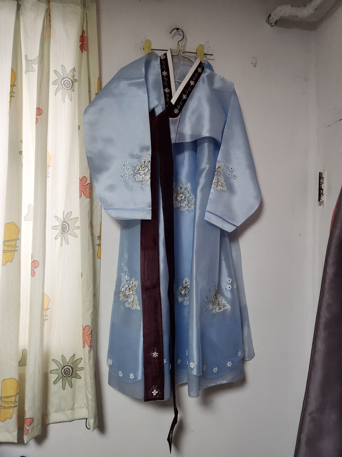 빈티지 하늘색  한복 한벌 66 상품이미지1