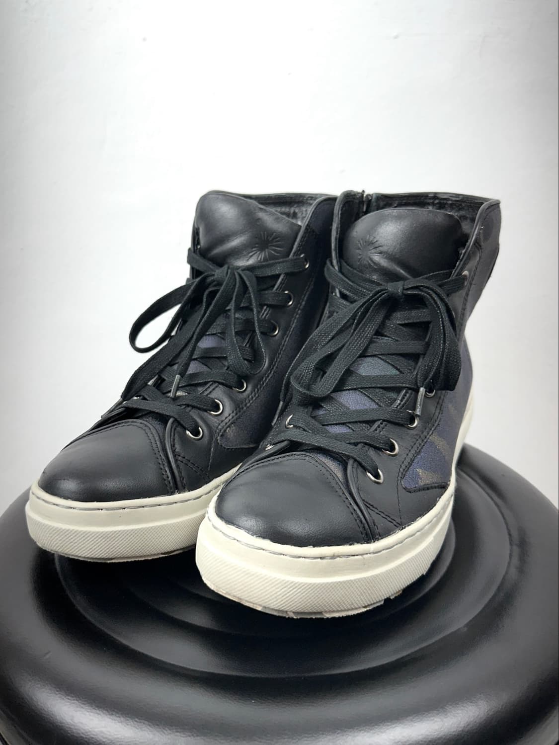 Miharayasuhiro Leather & Camo High Top S 상품이미지6