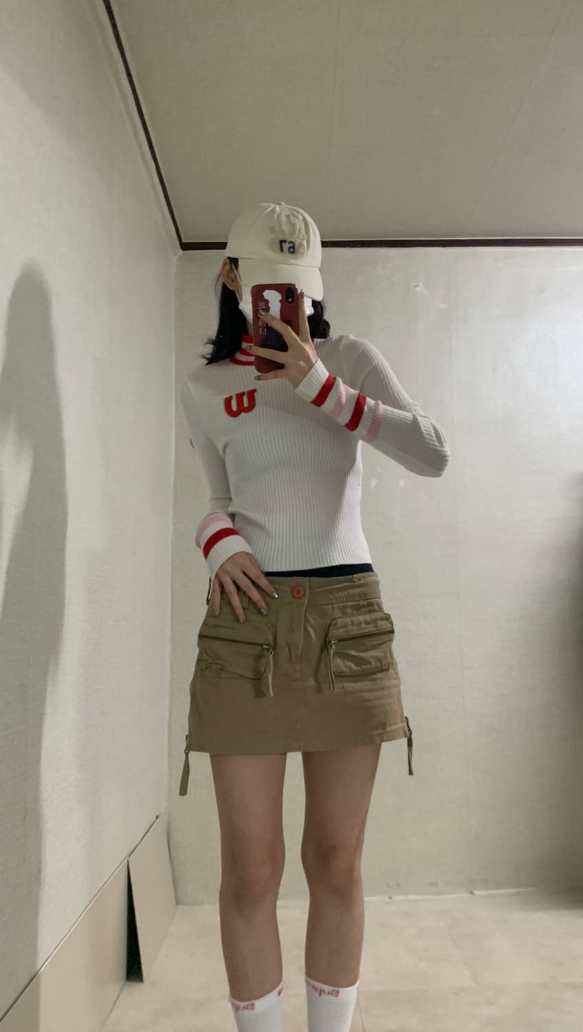 Wilson white logo knit top 상품이미지3