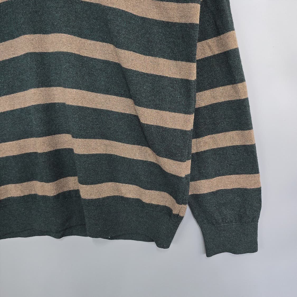 울시(Wolsey) 울100 하프집업 스트라이프 니트 105 상품이미지3