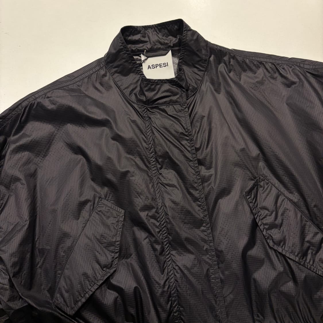 [XS] 19ss 아스페시 나일론 바람막이 코트 블랙 수입택 D823 상품이미지3