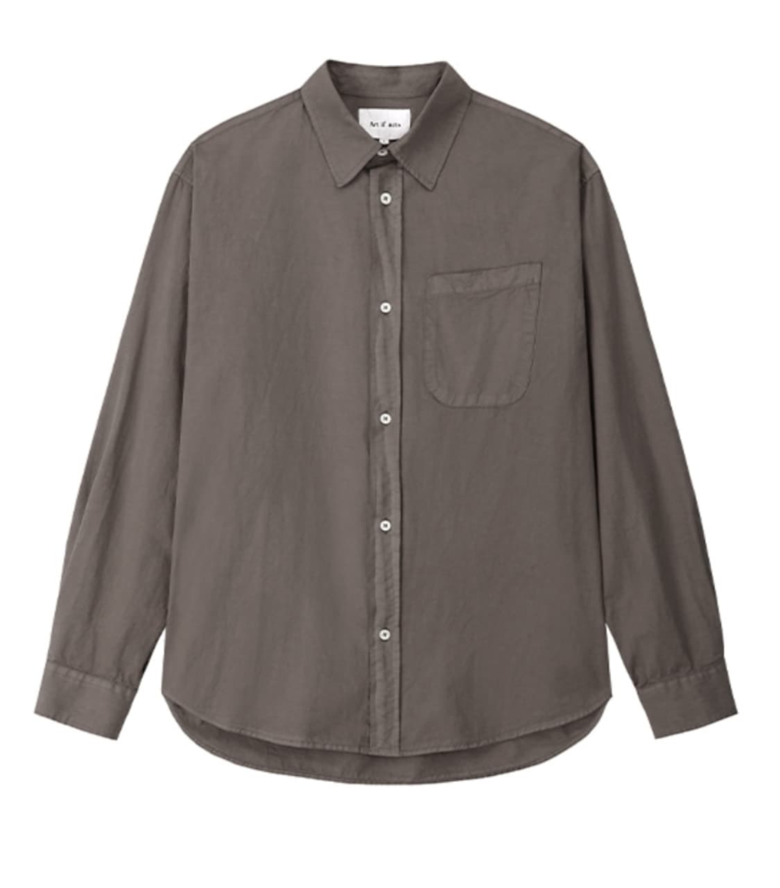 [XL][새상품] 아트이프액츠 파드레 가먼트 다이드 셔츠 브라운 상품이미지1