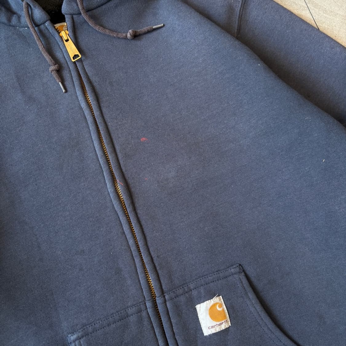 칼하트 정품 써멀 페이딩 네이비 후드 집업 상품이미지3