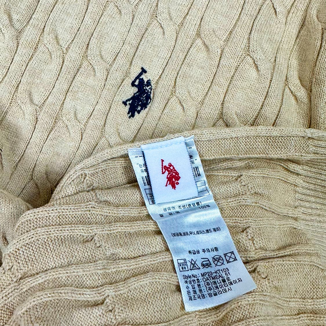 POLO ASSN 케이블 니트 상품이미지4