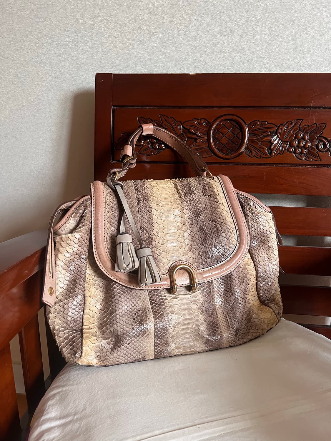 Andrea mabiani Real Anaconda Tassel Bag  상품이미지1