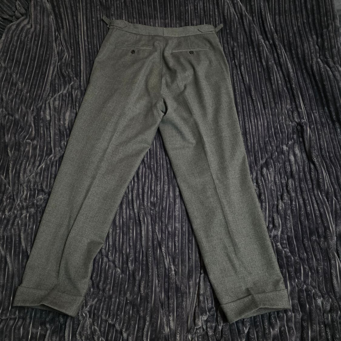 메버릭 투턱 울 트라우저 그레이 L(34) 상품이미지3