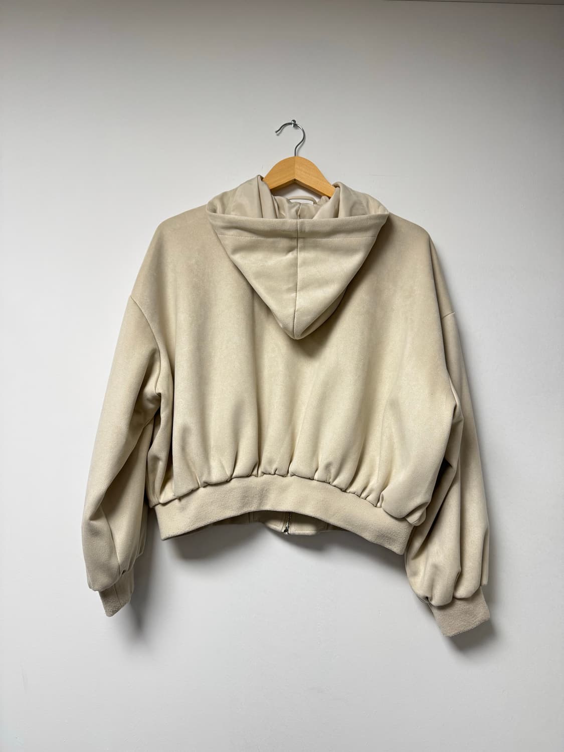 ZARA 자라 스웨이드 크롭 후드 집업 자켓 M 상품이미지6