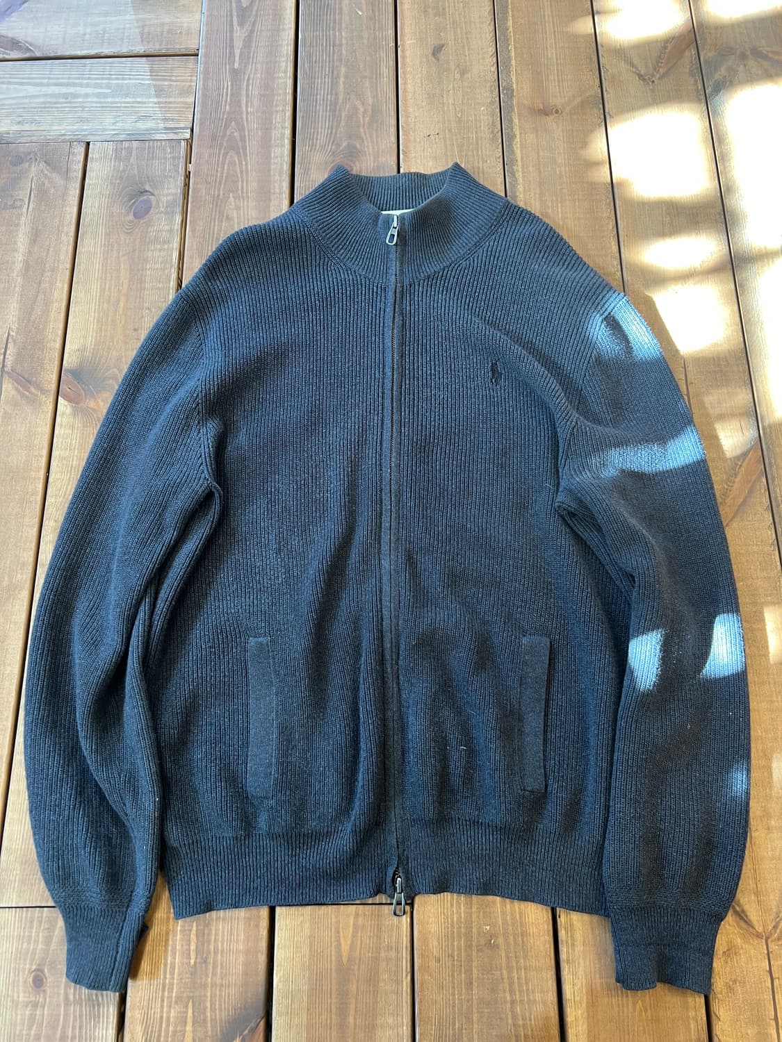 폴로 차콜 니트 집업 상품이미지8