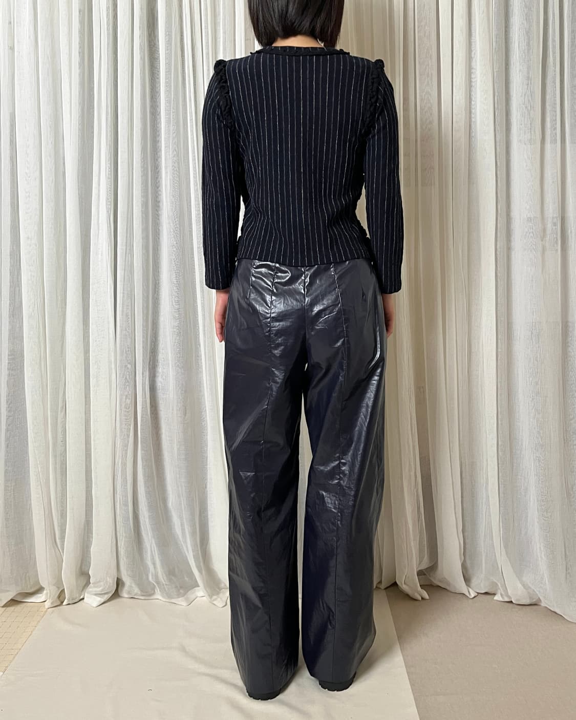 꼼데가르송 러플 스트라이프 가디건 comme des garcons 상품이미지2