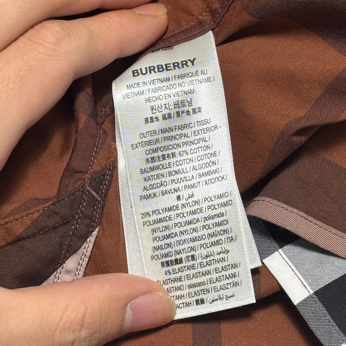 XXL 버버리 체크셔츠 상품이미지5