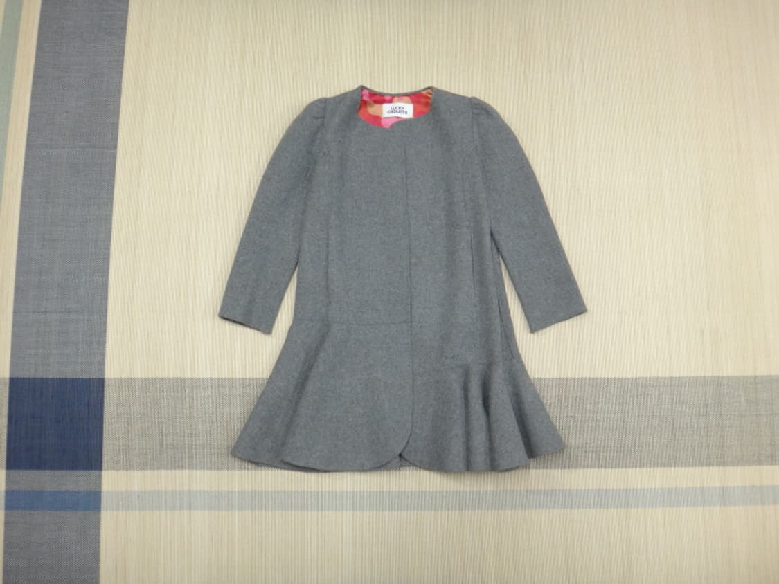 (36) 럭키슈에뜨 LUCKY CHOUETTE 셔링 울 코트 상품이미지1