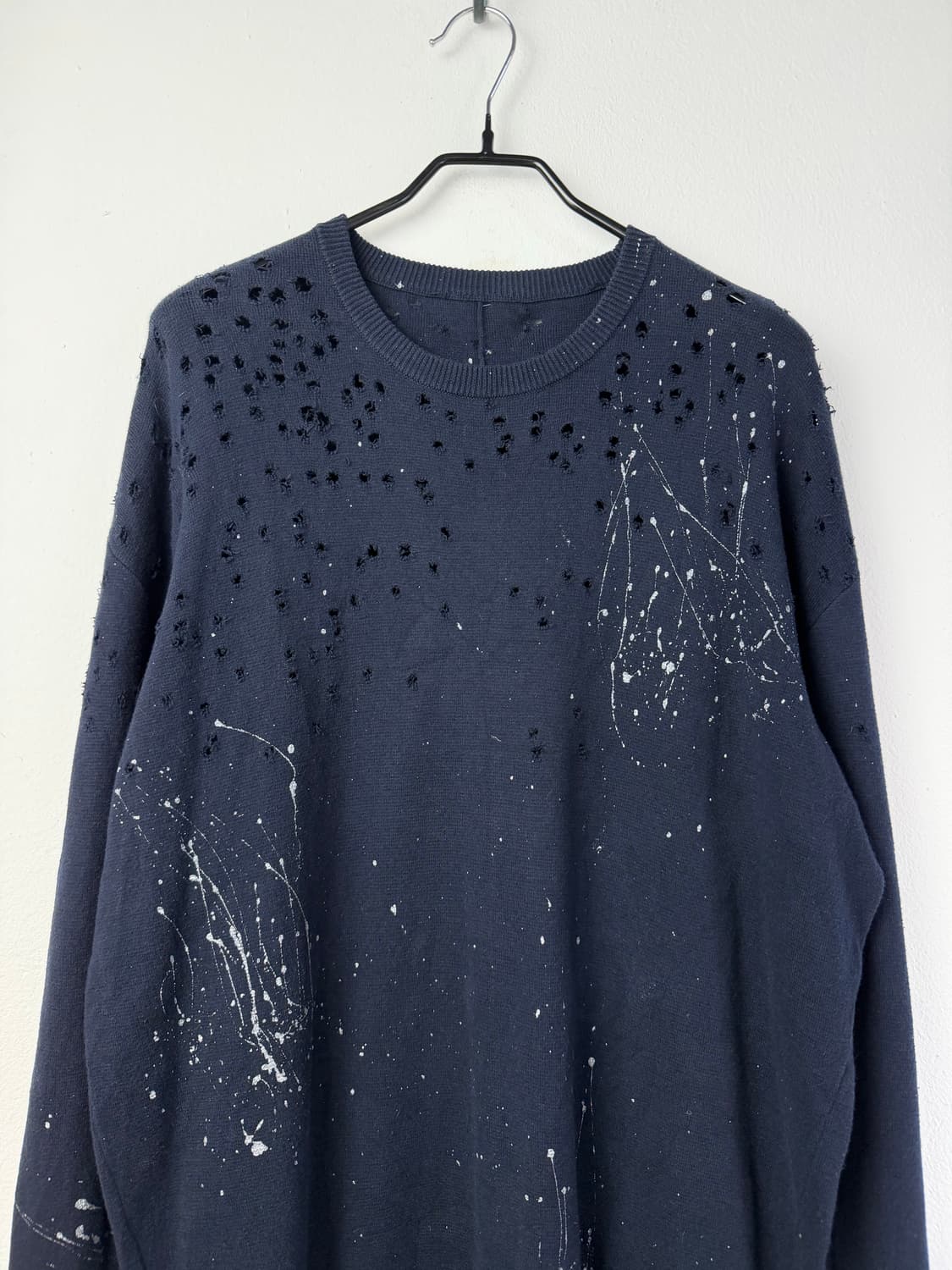 빈티지 페인티드&디스트레스드 코튼 니트 상품이미지2