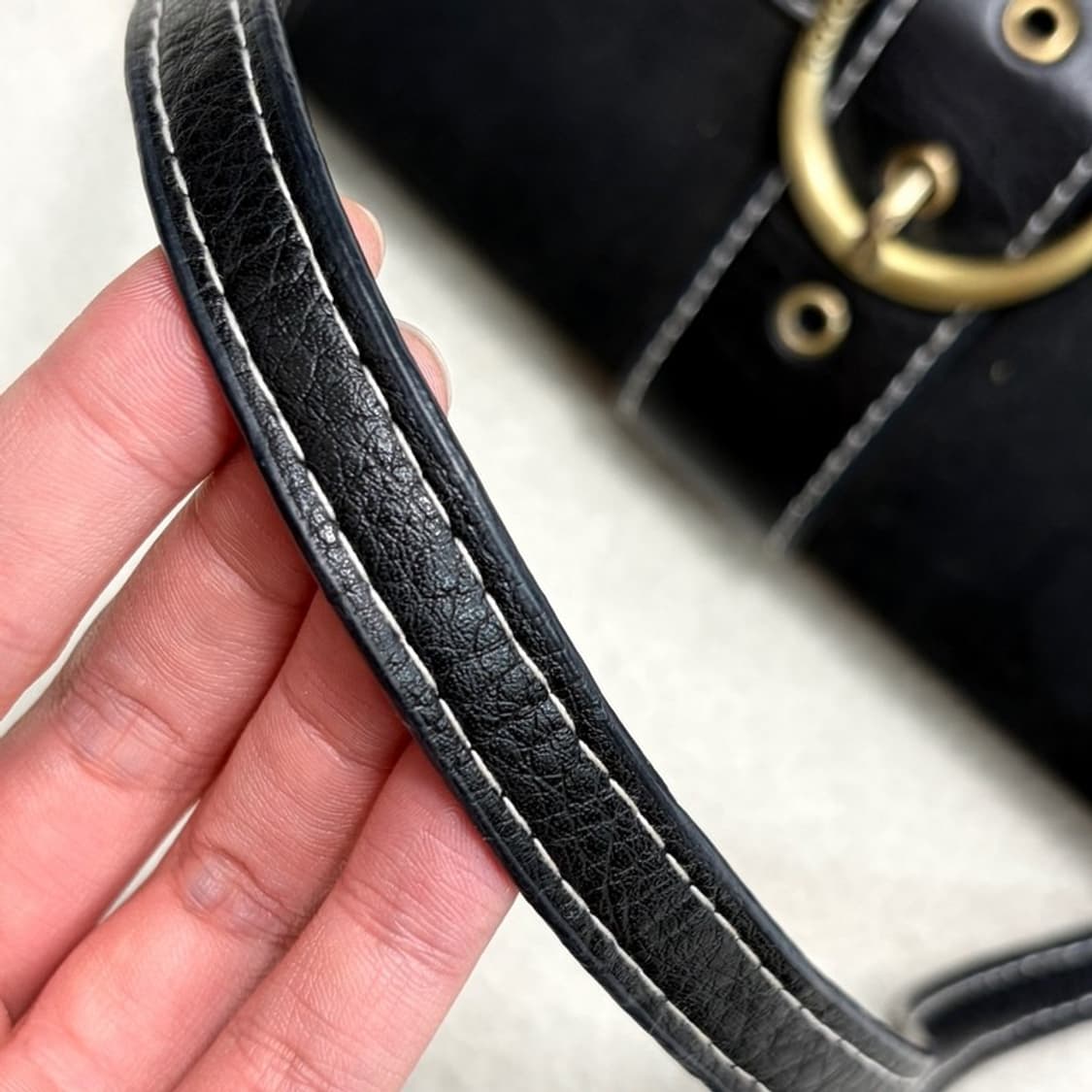 COACH 빈티지 시그니처 블랙 호보 숄더백 상품이미지3