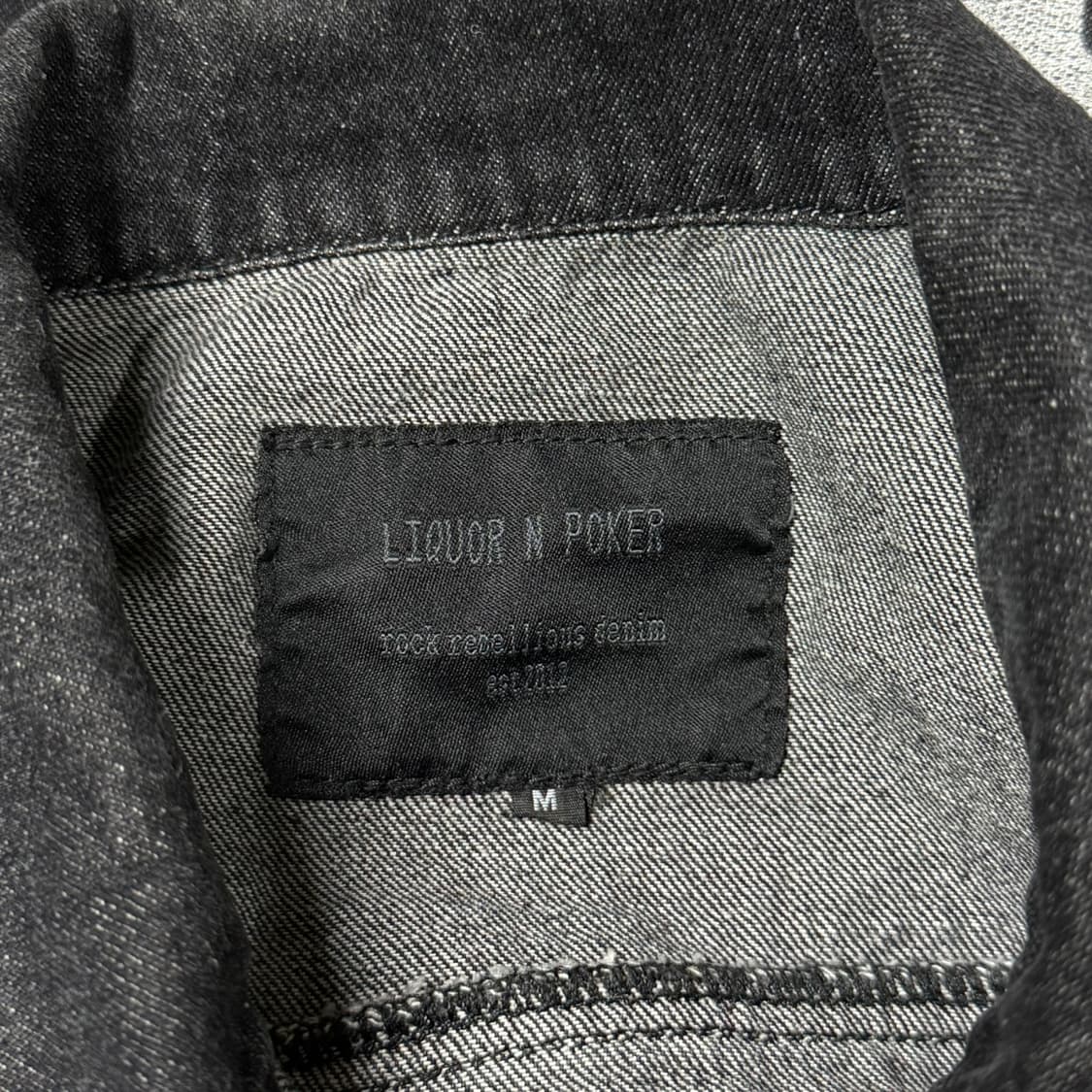 [M] 리쿼앤포커 블랙 데님 청자켓 상품이미지5
