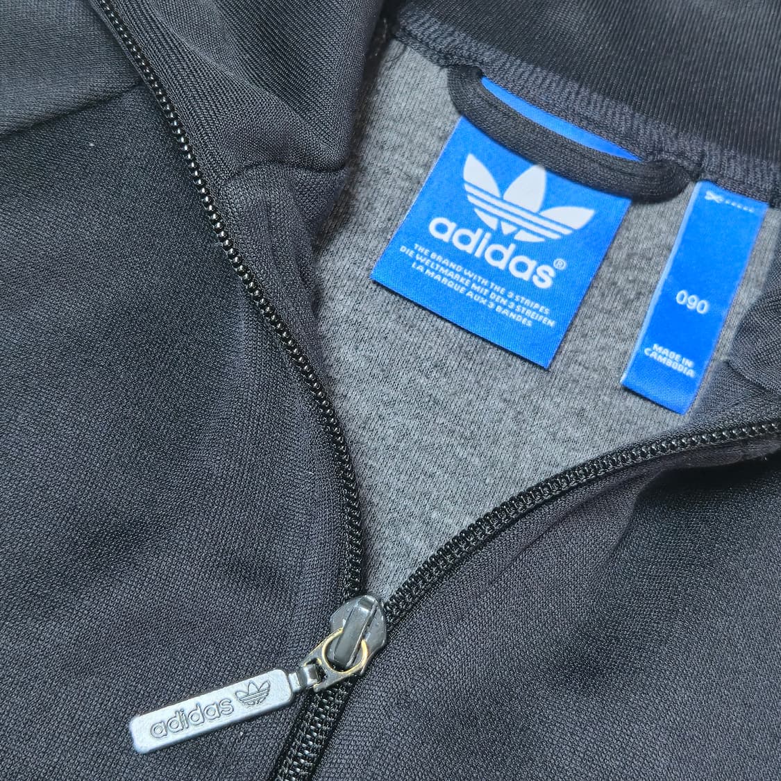 아디다스 불꽃 삼선 TT 트랙탑 블랙/화이트 져지자켓 상품이미지4