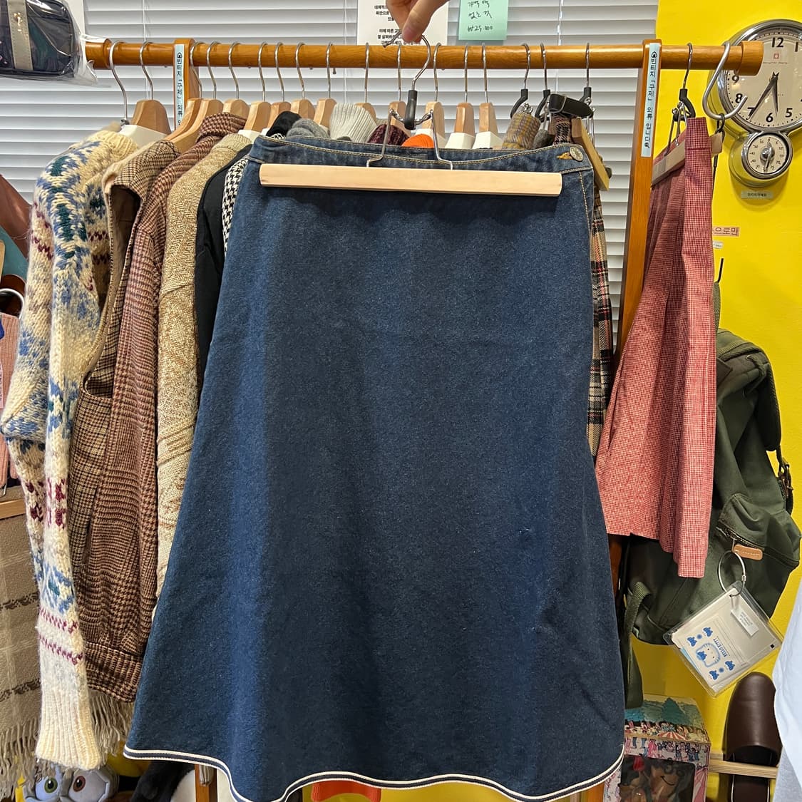 [Japanese Vintage] 데님 플레어 롱 스커트 상품이미지2