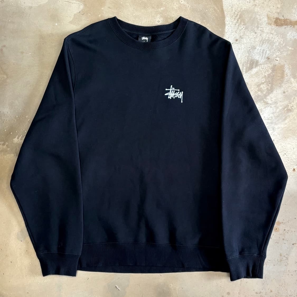 L 스투시 베이직 블랙 맨투맨 상품이미지2