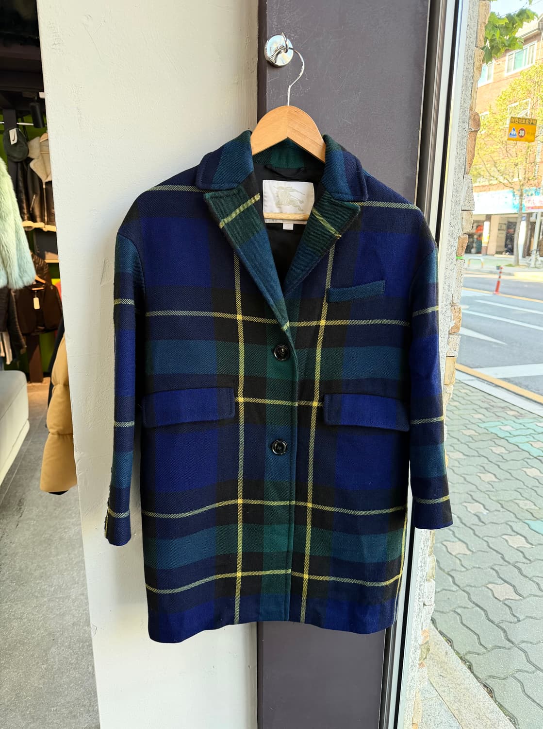 12Y.44~55/ 버버리 블루 노바체크 코트 자켓 상품이미지2
