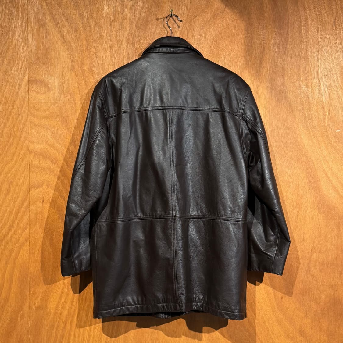 빈티지 브라운 헤비 소가죽 헌팅 자켓 L 카코트 상품이미지6