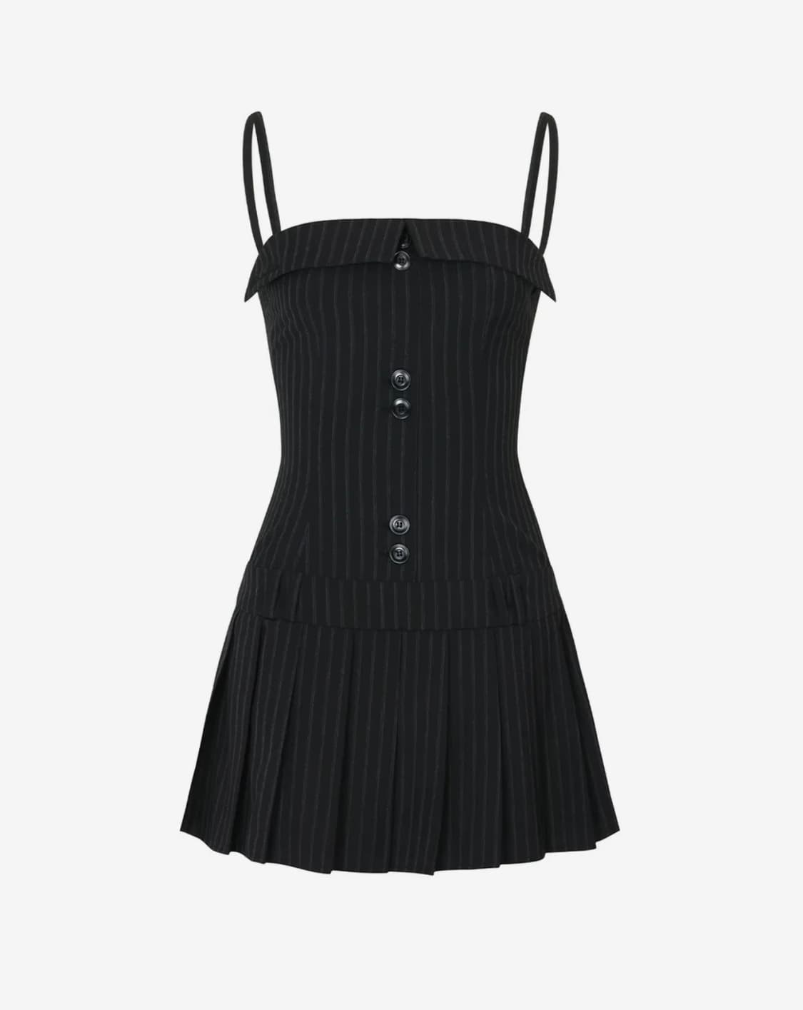 페인오어플레져 하트 탑 드레스 블랙 M 상품이미지1