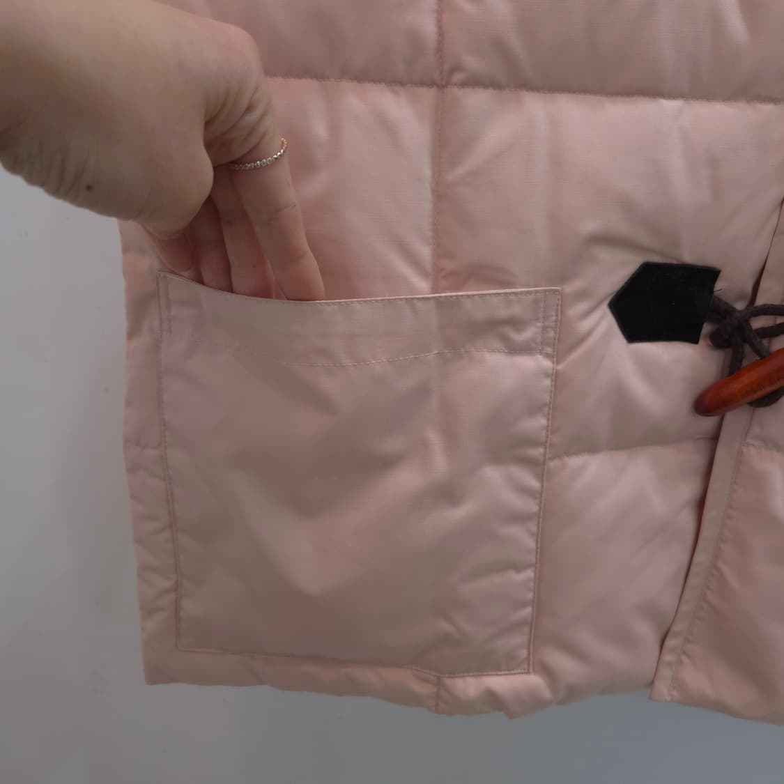 토글버튼 핑크 다운 패딩 베스트 상품이미지4