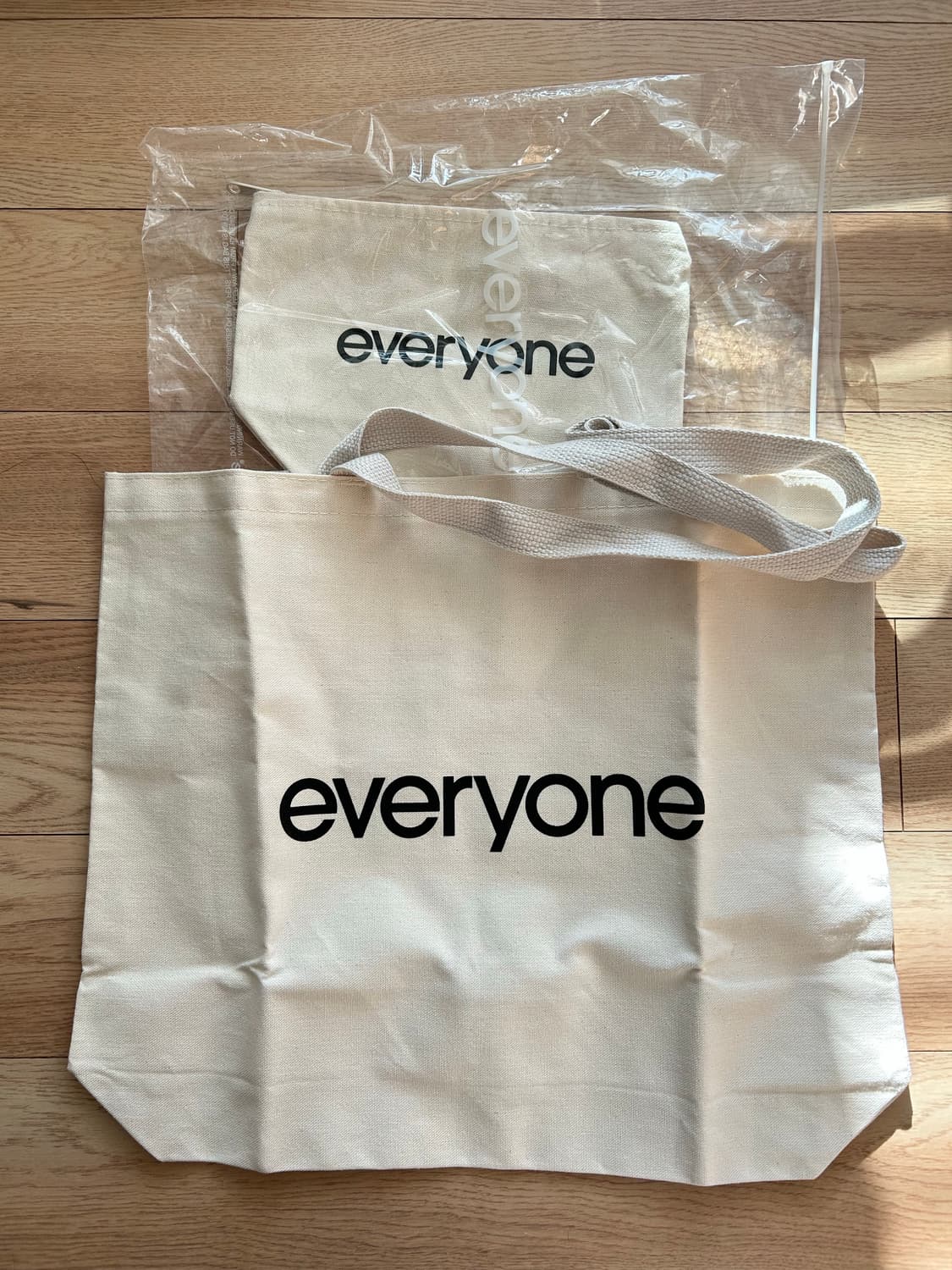 에브리원 도쿄 캔버스 토트백 파우치 세트 새상품 상품이미지7