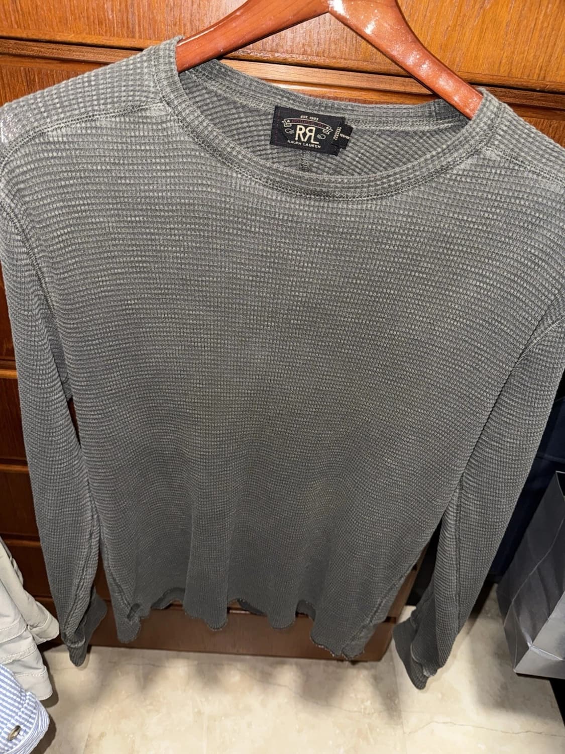 더블 알엘 와플 니트 롱 슬리브 티셔츠 상품이미지1