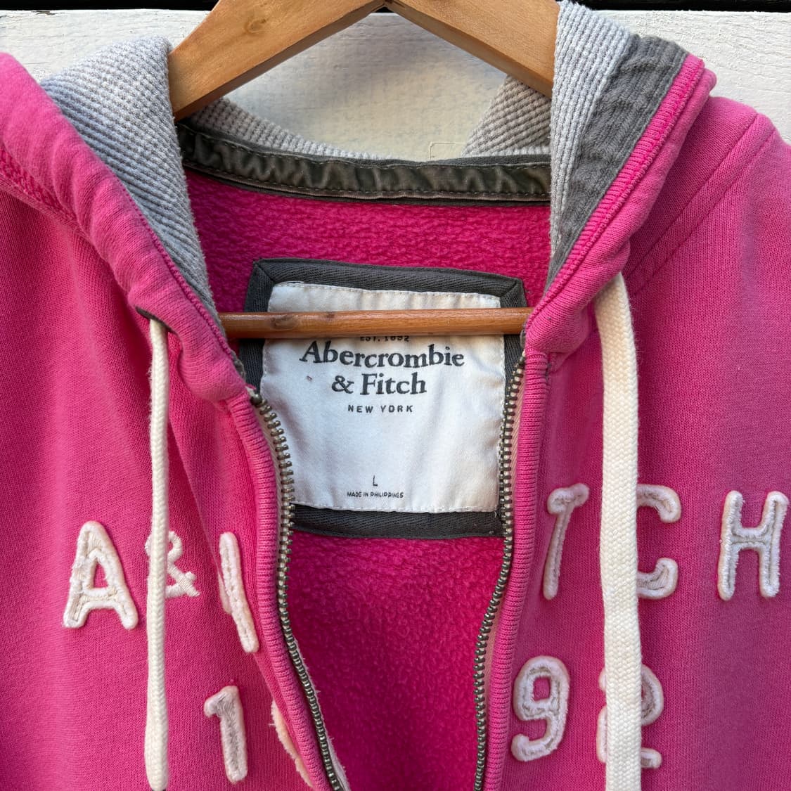Abercrombie 아베크롬비 핑크 후드집업 상품이미지4