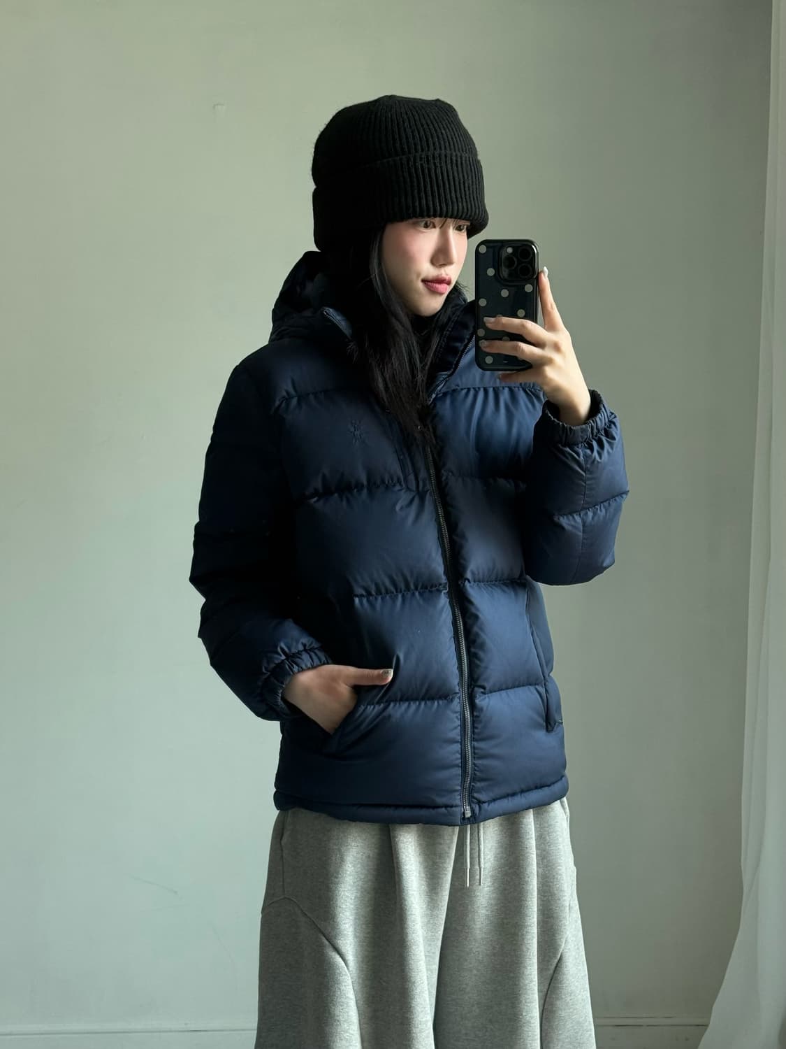 폴로 덕다운 네이비 패딩 상품이미지3