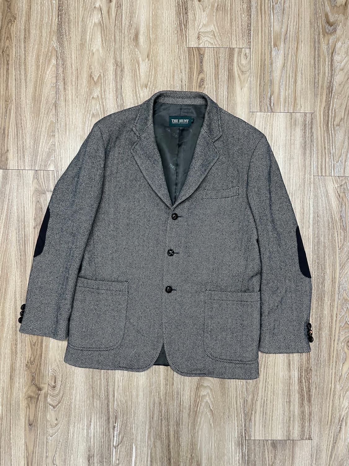 더헌트 헤링본 울 블레이저 L 상품이미지1