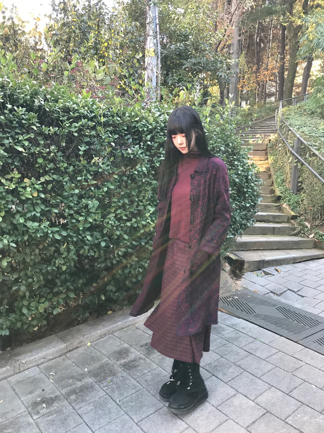 Wool Check Mermaid Skirt 상품이미지9