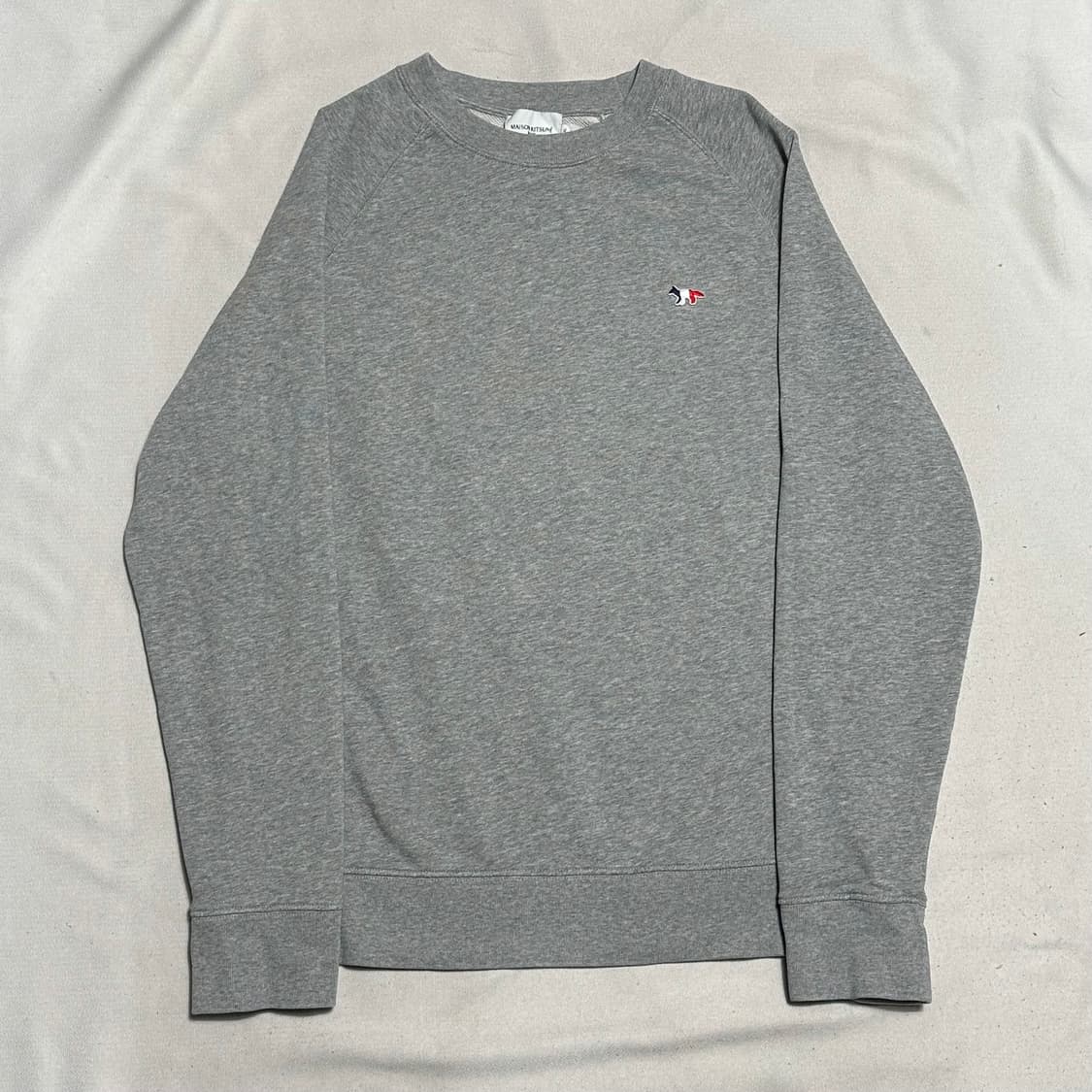 XL 메종키츠네 트리컬러 폭스 그레이 맨투맨  상품이미지2