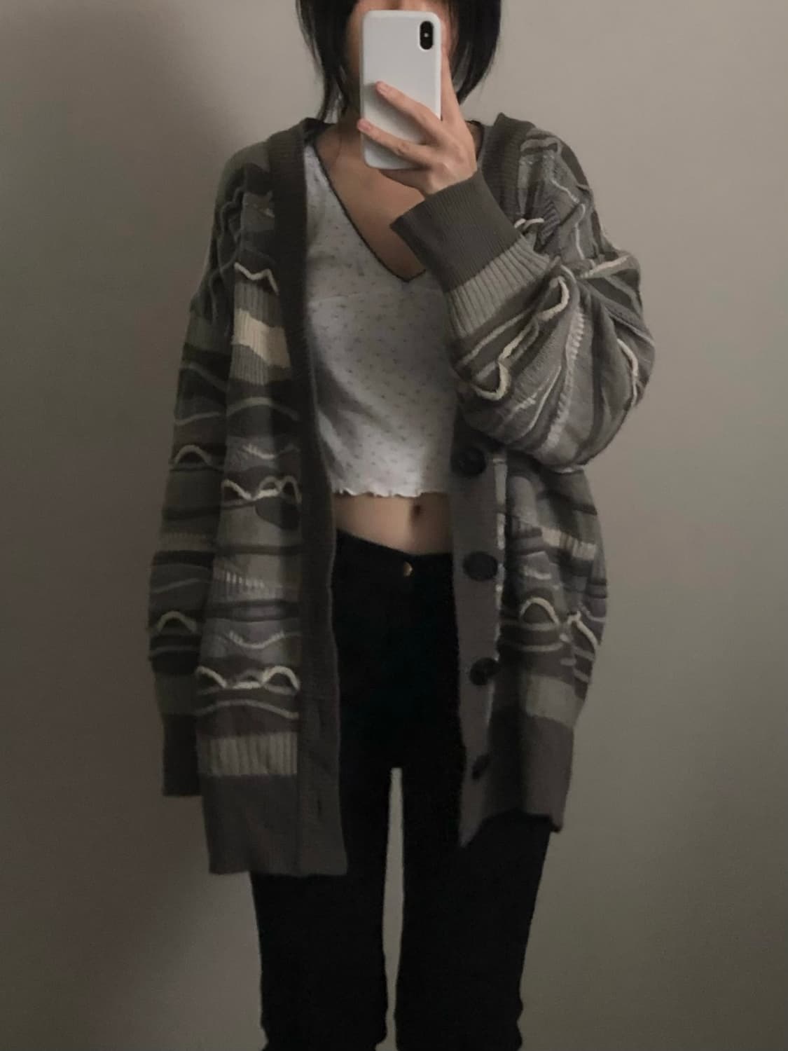 어텐션로우 케이블 가디건 상품이미지1