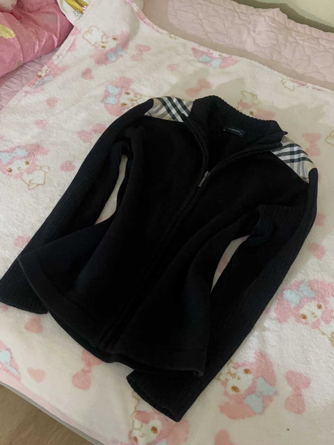 버버리 런던 딱붙핏 코튼 니트 집업 후드집업 슬림핏stc진리솜이코빈티지 상품이미지2