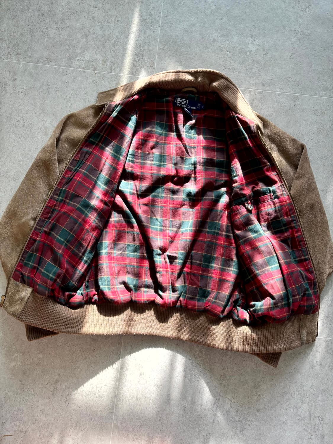 90's 폴로 랄프로렌 헤비 스웨이드 헤링톤 자켓 S 상품이미지8