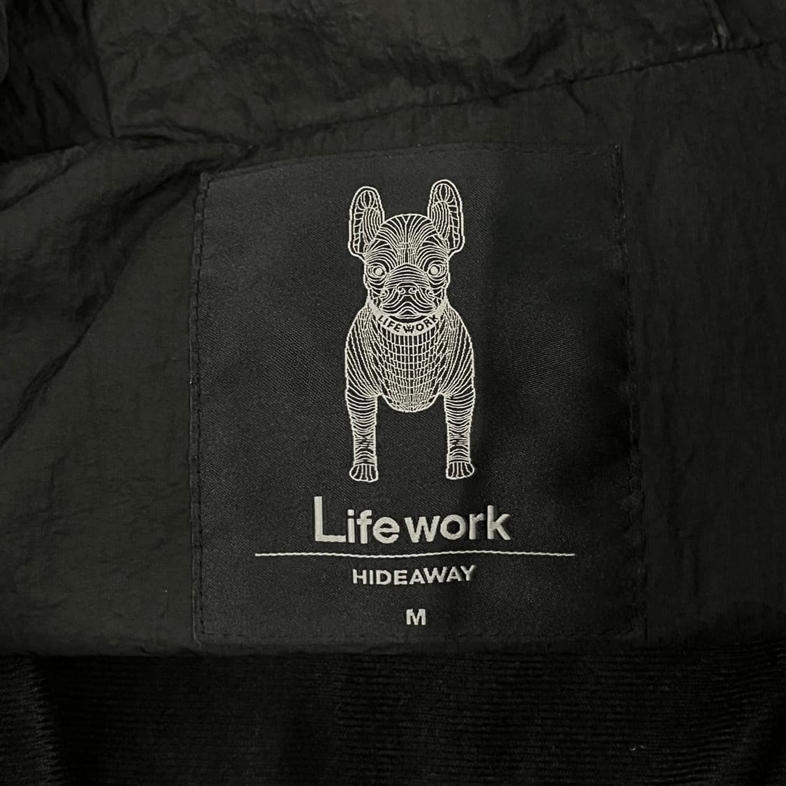 [정품/M] 라이프워크 블랙 바람막이 후드집업 b19 상품이미지5