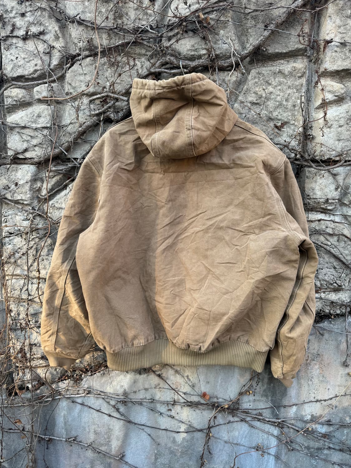 칼하트 빈티지 j130 frb 덕 액티브 캔버스 후드 워크 자켓 상품이미지2