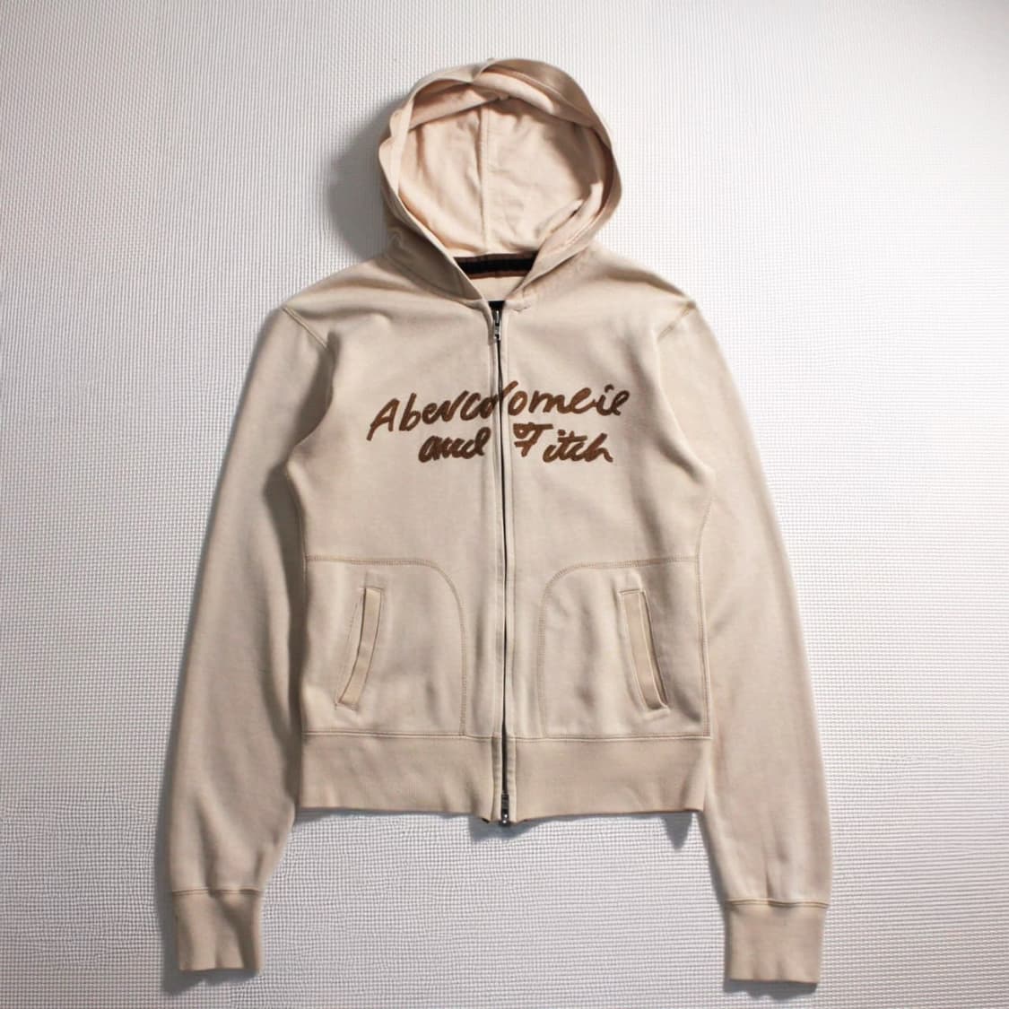 Abercrombie 아베크롬비 크림 아이보리 후드집업 상품이미지1