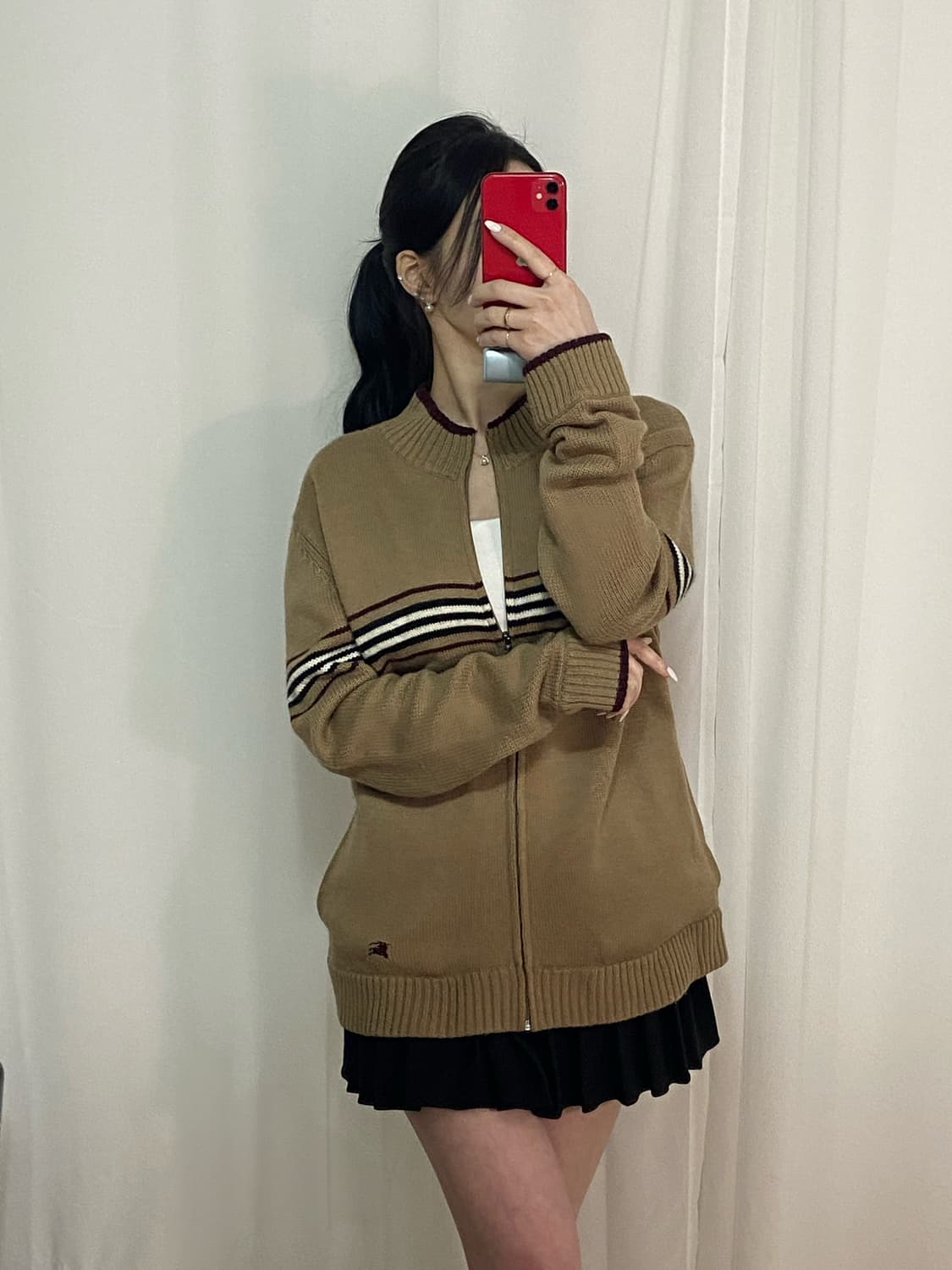 버버리 스트라이프 기마로고 니트 집업
 상품이미지2